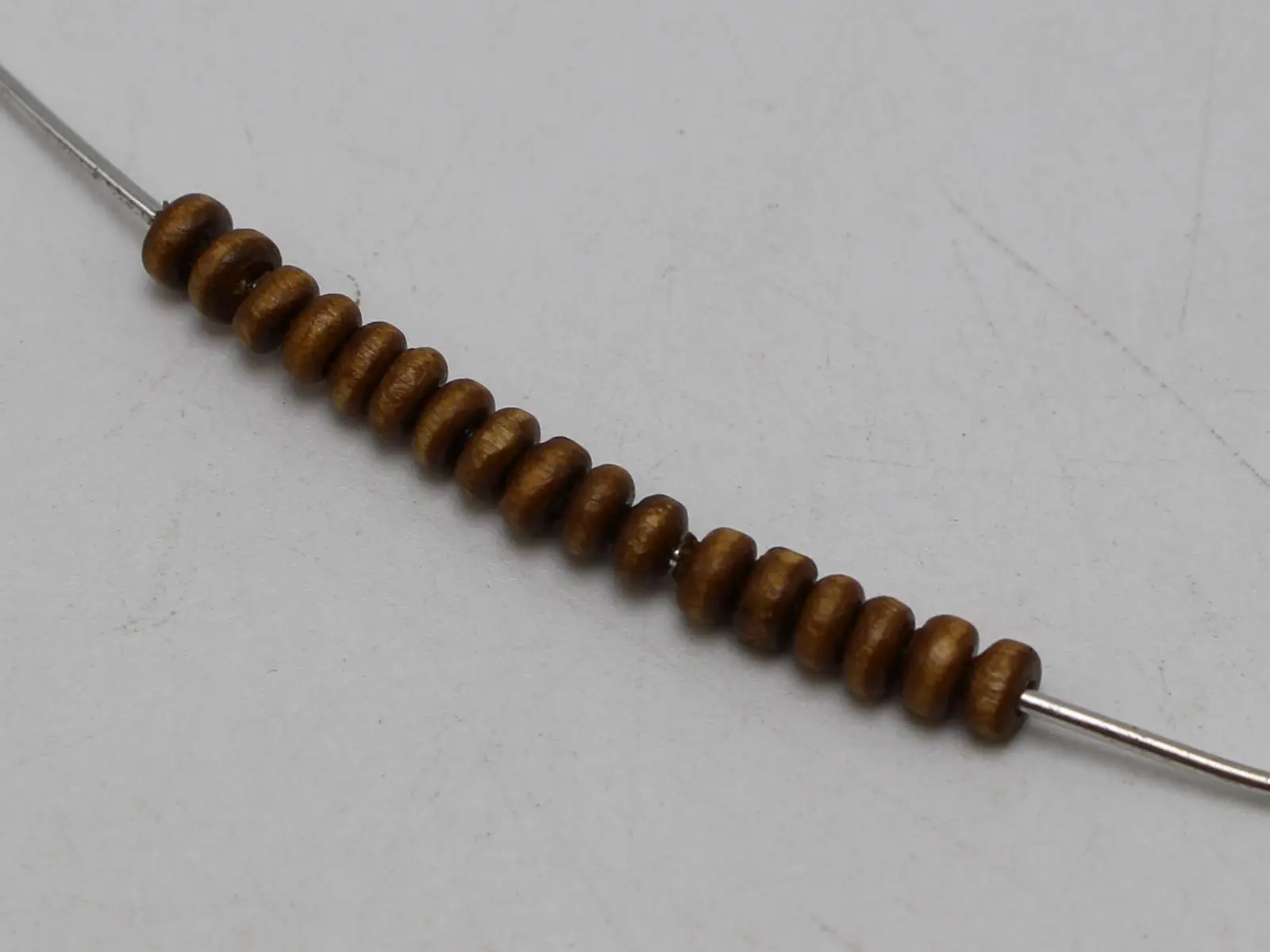 1000  Coffee 4mm Round Wood Seed Beads~Wooden