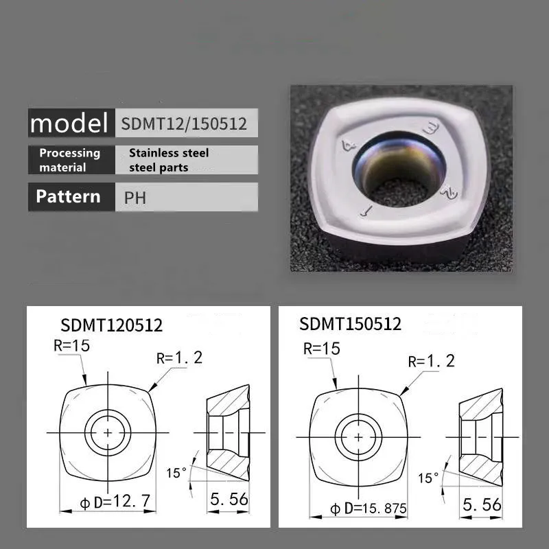 ASRF-Fresa de cara Indexable negra, 12 insertos, 12-50-22-4T, 63-22-4T, ASRF15, 63-22-4THard, ASRF12, 50D22d, 4 flautas para SDMT12 05