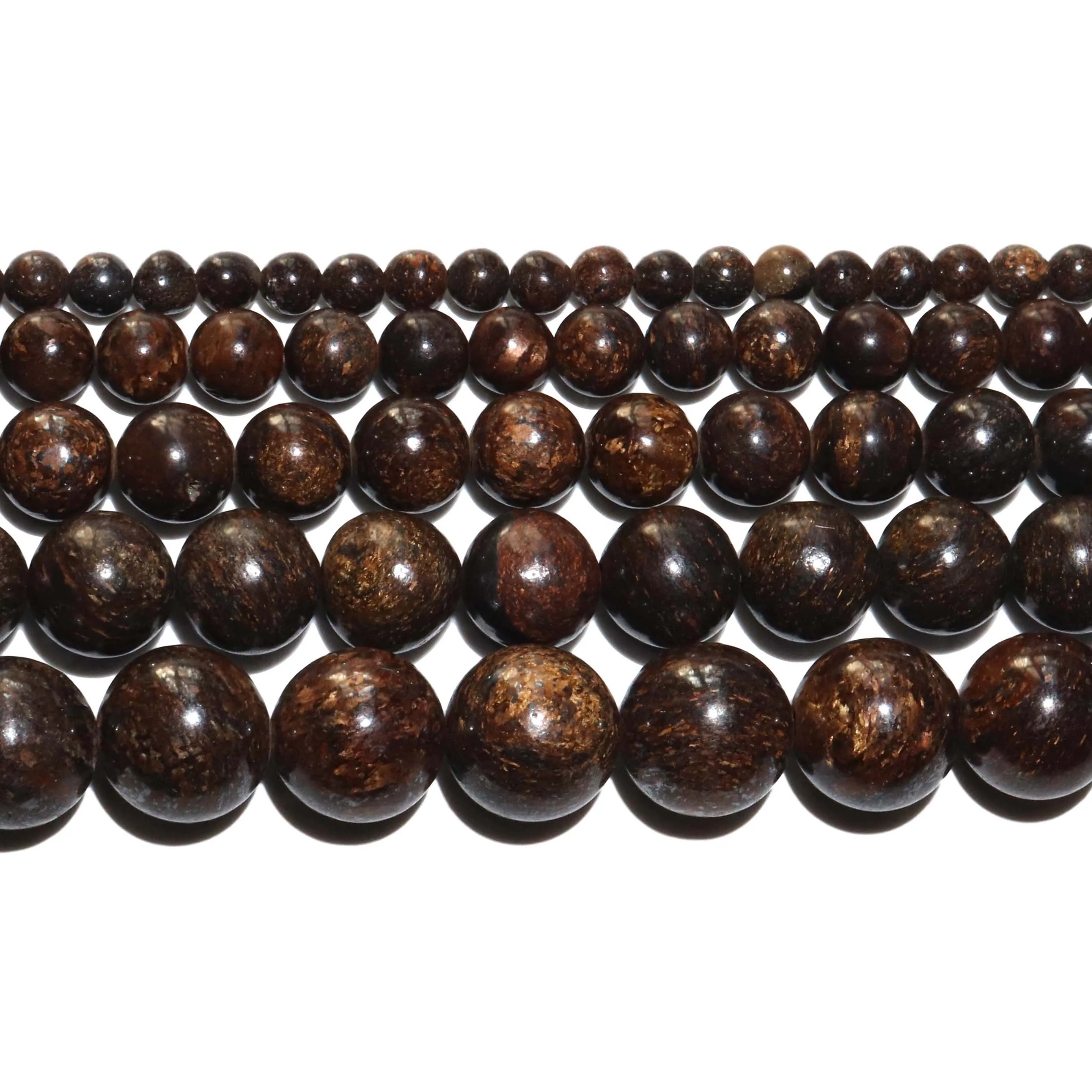 Wholesale Natural Bronzite Stone Round Spacer Loose Beads For Jewelry Making DIY Bracelets Necklace Material 4 6 8 10 12mm