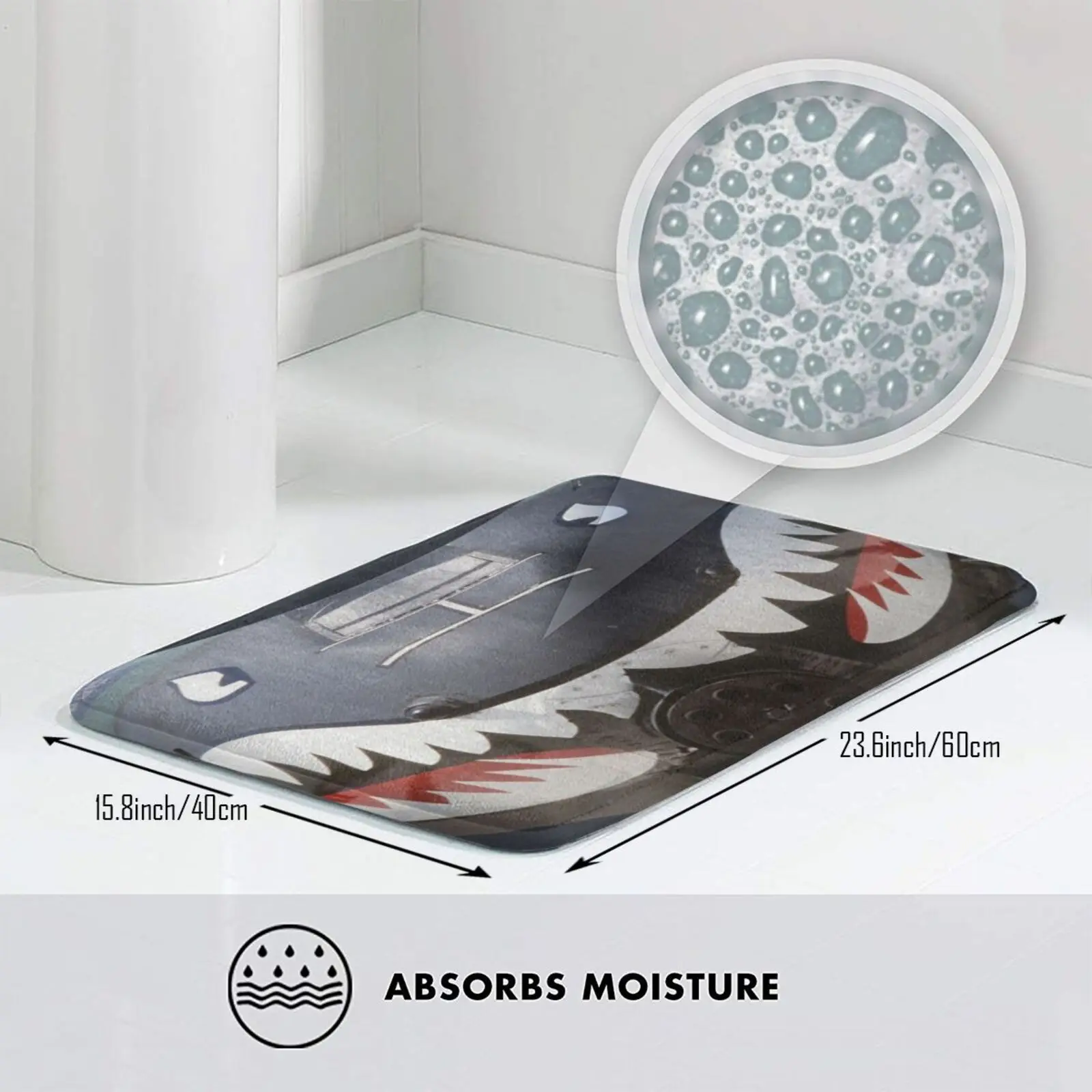 تحلق النمر الخنزير حصيرة البساط السجاد المضادة للانزلاق الحصير غرفة نوم الحرب العالمية الثانية السجاد موجي السجاد تحلق النمر القرش طائرة طائرة الحرب #3