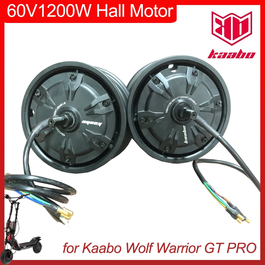 

60V1200W Hall Motor 11inch Engine 60V 1200W Original Parts Kaabo Wolf Warrior GT PRO Electric Scooter Sine Wave