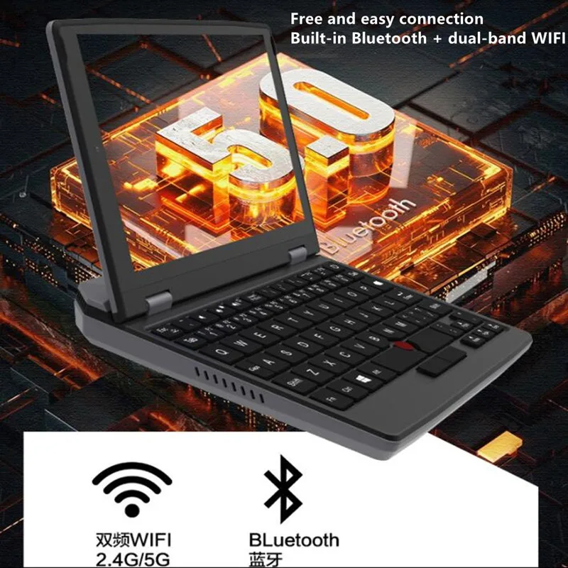 7 Inch Mini Laptop N4000 Notebook Touch Screen Portable Netbook Windows 10 Mini PC Micro Computer Bluetooth 4.2 12GB 1TB