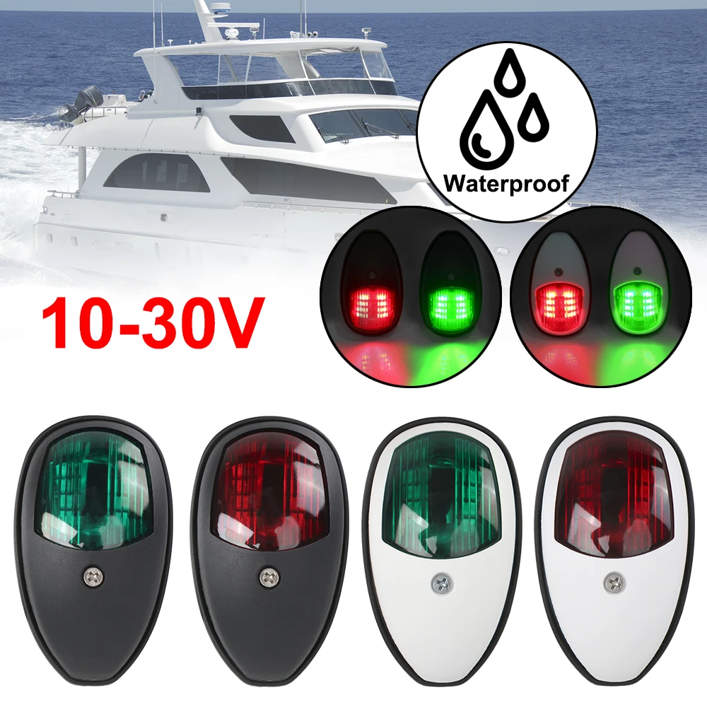 Feu de Navigation 10V-30V, Signal d'avertissement, lampe étanche, feu latéral de Port Starboard pour Yacht marin camion remorque Van