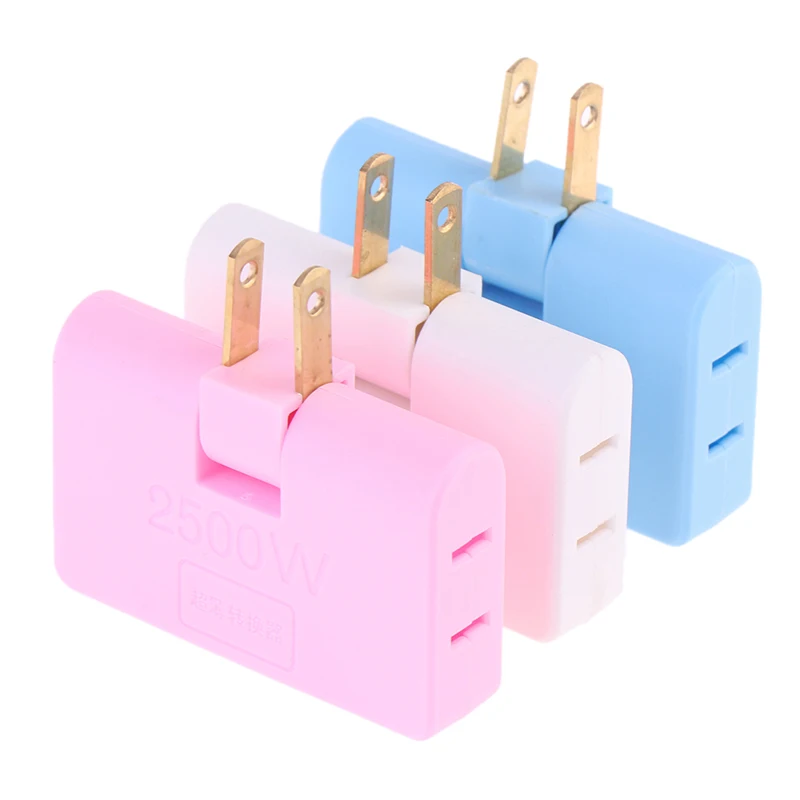 1 Stuk Van Draaibare Socket Converter Een In Drie 180 Graden Extension Plug Multi Plug Mini Slim Wireless Outlet Adapter