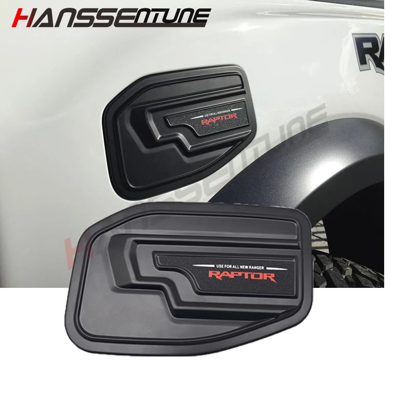 Hanssentune 4X4 1 Pc Matte Black Gas Tank Cover ABS Plastic Tank Cap For FORD RANGER RAPTOR