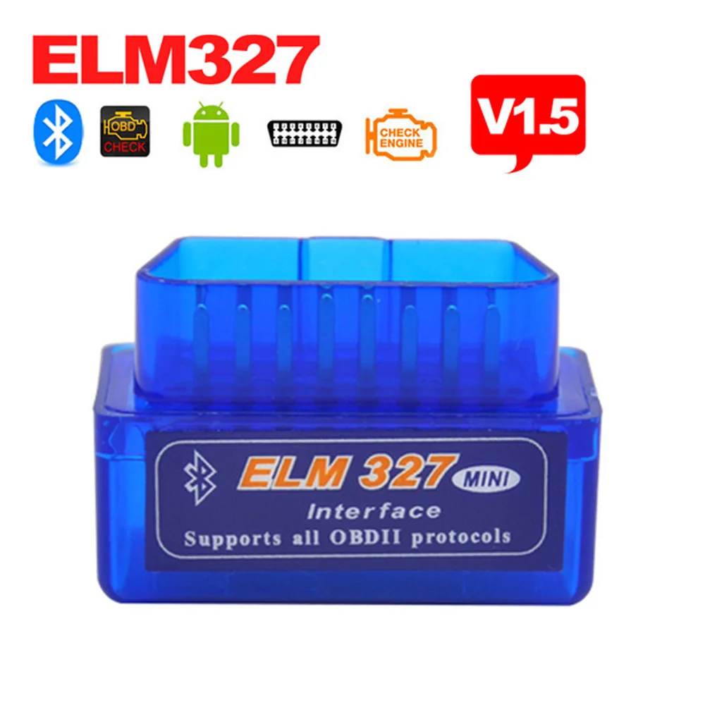 2026 Mini OBD2 Scanner ELM327 Bluetooth V1.5 Gasolin OBD2/OBDII Car Scanner Code Reader Compatible with Android And Torque Apps