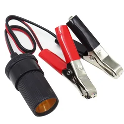 12V Car Battery Terminal Clip-On Cigarette Lighter Clamp Power Socket Adapter Plug Boat Auto USB Charger Car Accessories