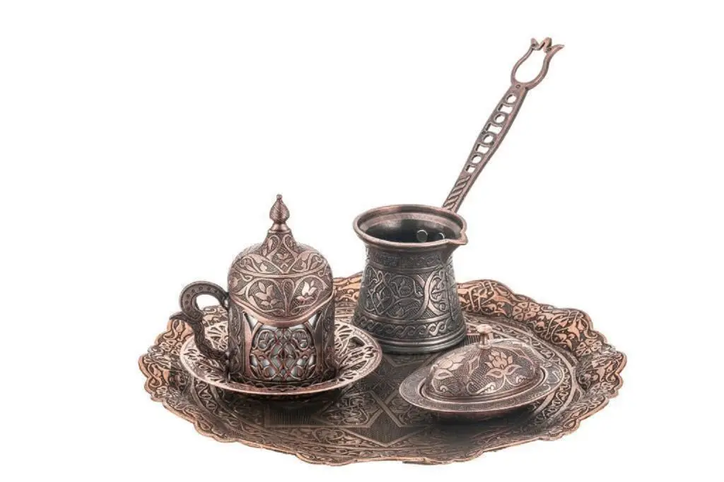 DOLBOVI Hdmarketim Ottoman Motif Turkish Coffee Team Coffee Pot Set Coffee maker турка для кофе cafetera