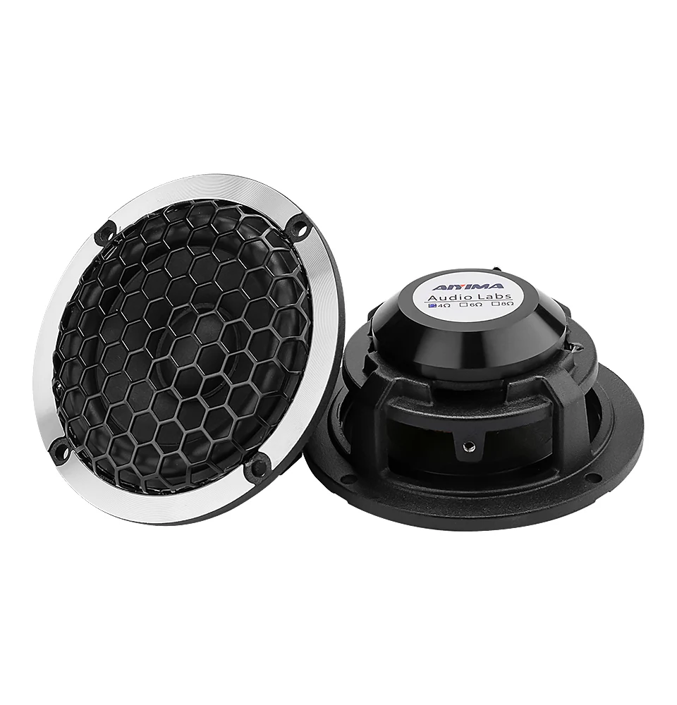 AIYIMA 2 Stück 3 Zoll 4 Ohm 15W Mitteltöner mit Wollmembran und Aluminiumrahmen, Auto-Lautsprecher, Heimkino-Breitbandlautsprecher – Detail 6