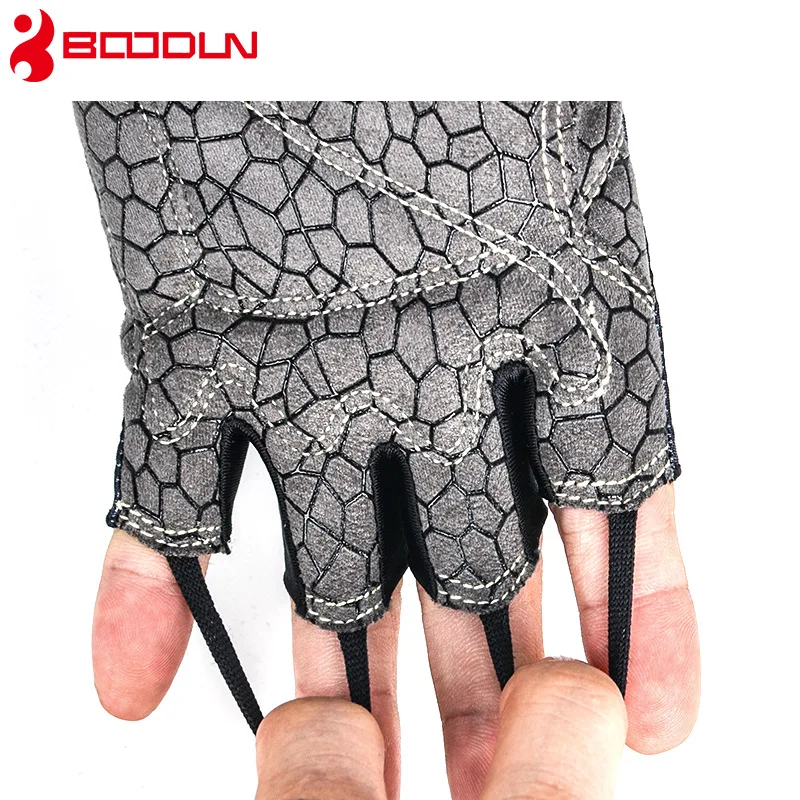 BOODUN New Summer Men Women Fitness Gloves Half Finger Breathable Elastic Anti-skid Training Body Building Musculation Gloves