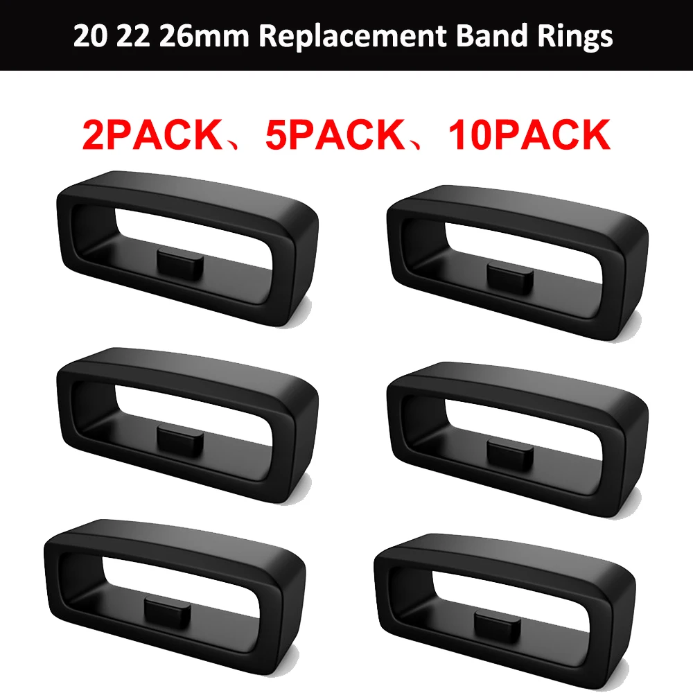 2-10pcs Rubber Replacement Watch Strap Band Loop Security Holder Retainer Ring For Garmin Fenix 6S 6X 6 Pro 5X 5S 5 5 Plus 3 HR