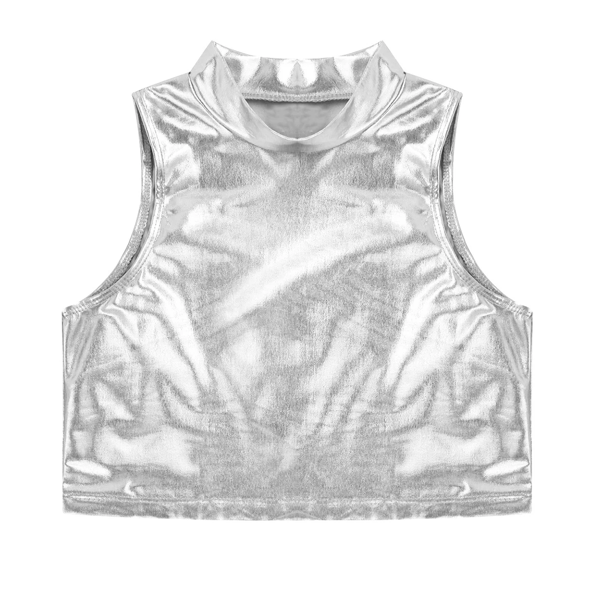 Abbigliamento per bambini ragazza top metallico senza maniche svasato pieghettato A-Line Mini gonna corta abiti per bambini 2 pezzi abiti Set