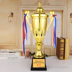 Customizable Trophy of Champions Trophy, Commercial Covered Metal Trophy, Football Trophy, Medal Souvenir Cup, Big Cup