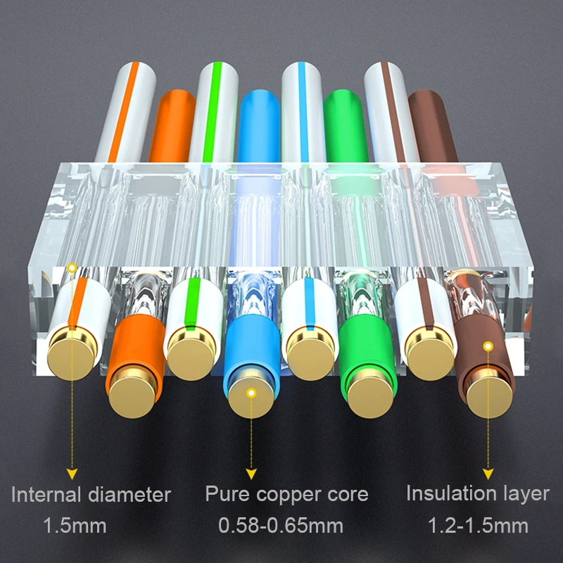 xintylink new CAT8 CAT7 CAT6A rj45 connector 50U ethernet cable plug network SFTP FTP STP shielded jack pass through 1.5mm hole