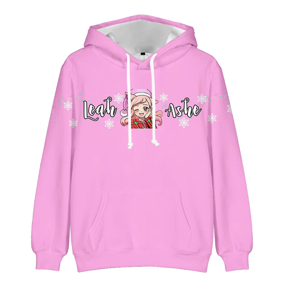 2021 felpe con cappuccio per bambini stampa 3D LEAH ASHE felpa con cappuccio lettera Toddler Girl felpa uomo donna moda Casual felpe con cappuccio Harajuku