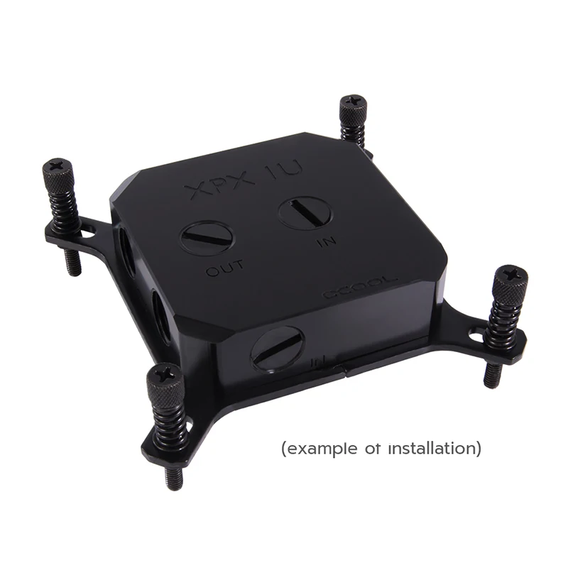 Alphacool Eisblock XPX 1U CPU Water Block Compatible AMD AM4,AM3,AM2,For INTEL1200,115X,2011,2066 Cooler, Acetal Black Version
