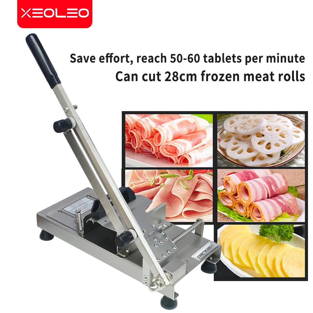 XEOLEO دليل آلة تقطيع اللحوم ماكينة تقطيع لحوم دليل قطع الصلب آلة الطب التجاري الفولاذ المقاوم للصدأ شريحة الطب