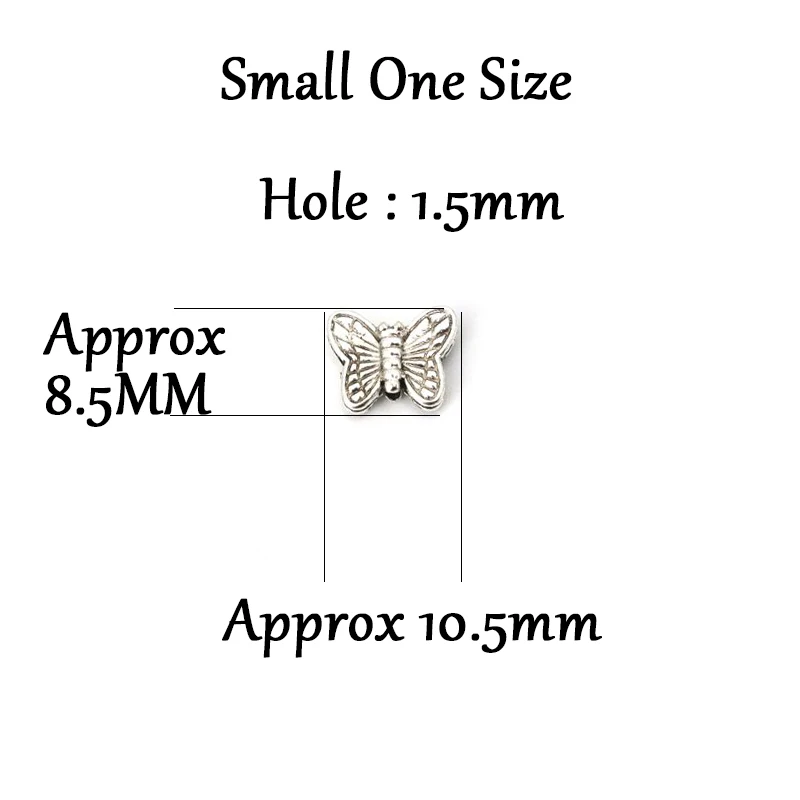 50pc 10,5x8,5 Tibetischen Silber Farbe Metall Schmetterling Charme Spacer Lose Perlen Für Schmuck Finden Zubehör Großhandel – Detail 7