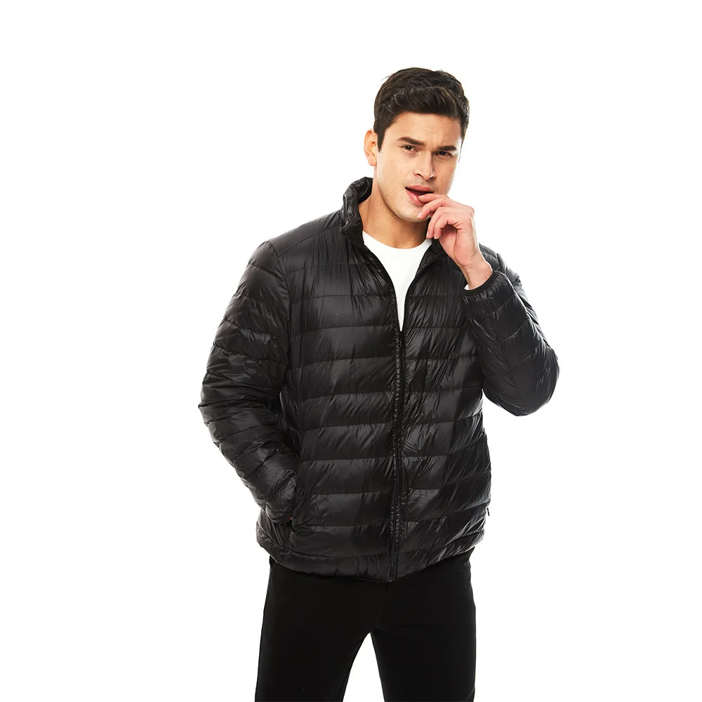 2019 New Style Men's down Jacket Men'S Wear Thin-Short Autumn And Winter Thin Coat Plus-sized European And American-Style