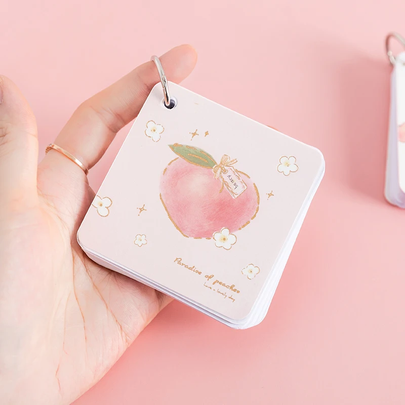 Kawaii stationery collection summer peach stationery set small fresh magnetic buckle pen tape countdown calendar