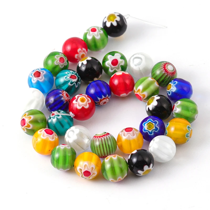 4 6 8 10 12mm Multicolor Murano Lampwork Beads For Jewelry Making Loose Spacer Beads Murano Glass Beads DIY Bracelet Wholesale