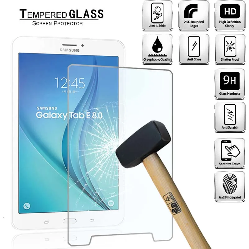 Tablet Tempered Glass Screen Protector Cover for Samsung Galaxy Tab E 8.0 SM-T377 Tablet Computer Screen Wear-Resistant