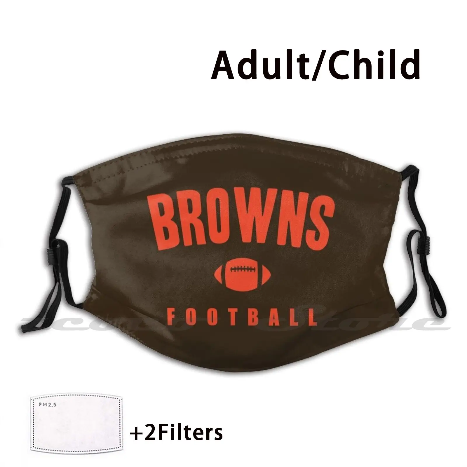 

Mask Adult Child Washable Pm2.5 Filter Logo Creativity Cle Football Fans Fan Lover Sports Hometown Home Base Game Game Day