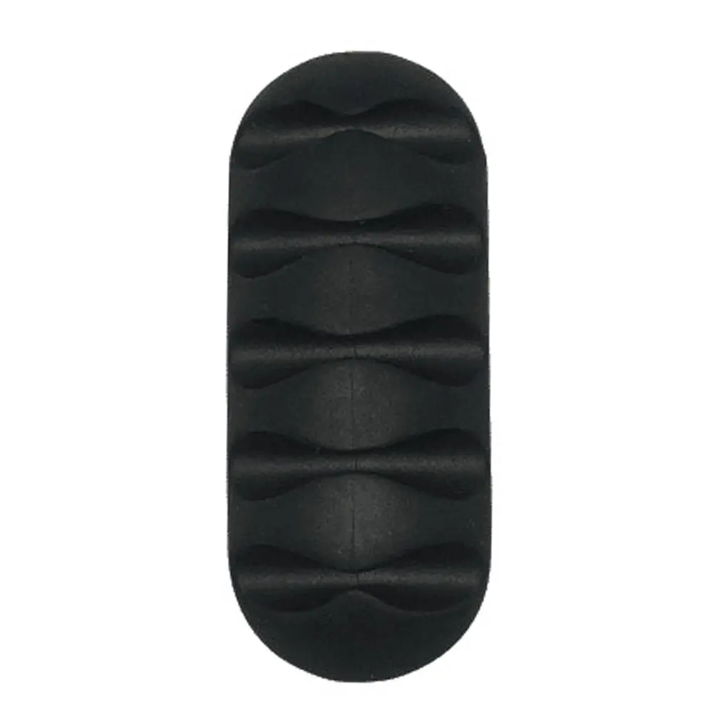 Organizador de cabo de silicone usb cabo dobadoura de cinco furos desktop tidy gestão clipes suporte de cabo para mouse fone de ouvido fio organizar