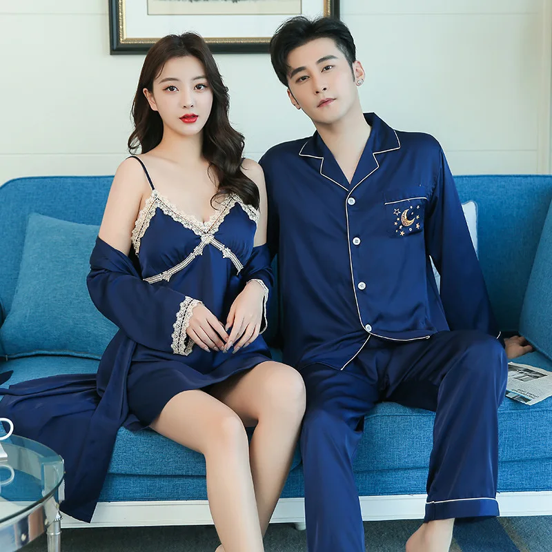 Couples Rayon Nightgown Morning Bride Bridesmaid Bathrobe Men Pajamas Women Robe Sets