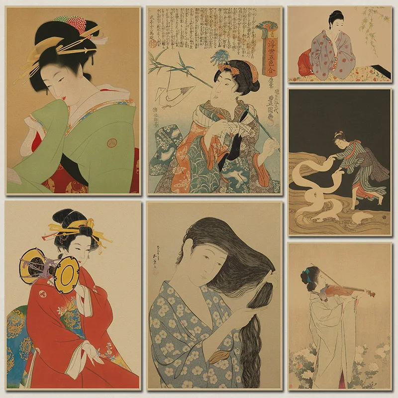 Japan Ukiyoe B Style Retro/vintage Poster Scandinavia Painting Canvas Poster Nordic Art Print Gallery Wall Decoration Picture