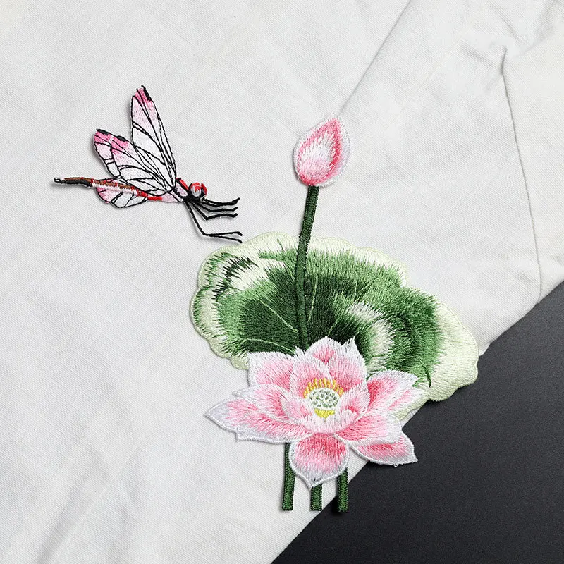 Dragonfly Embroidery Patch Animal Clothing Heat Transfer Patchwork Personalized Decorative DIY Stickers for Clothes Bag Hat