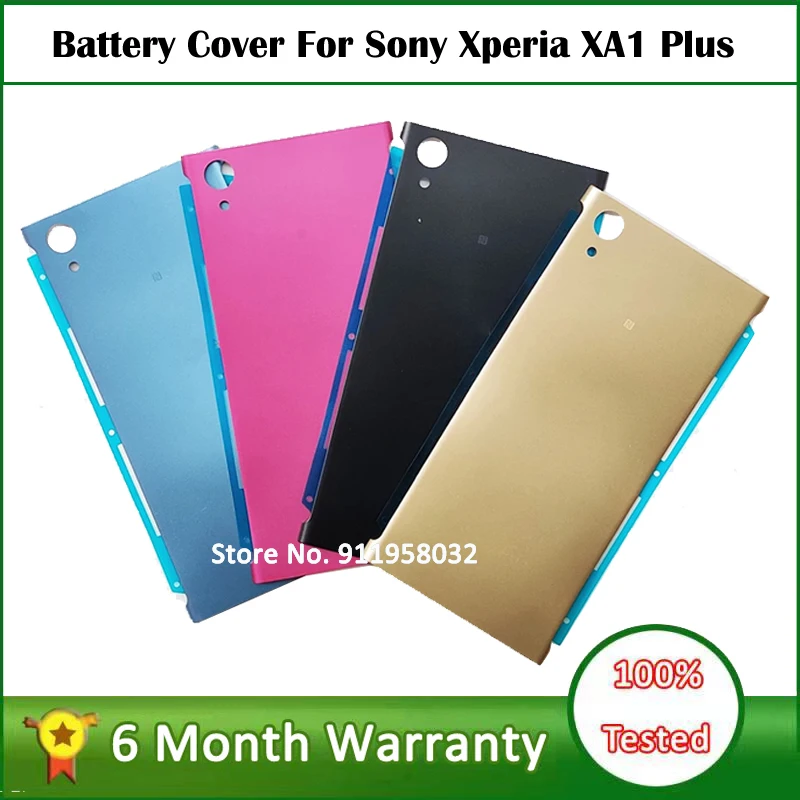 

New For Sony Xperia XA1 Plus Glass Rear Battery Door With Adhesive for Xperia XA1 Plus Replacement Back Housing Cover Case