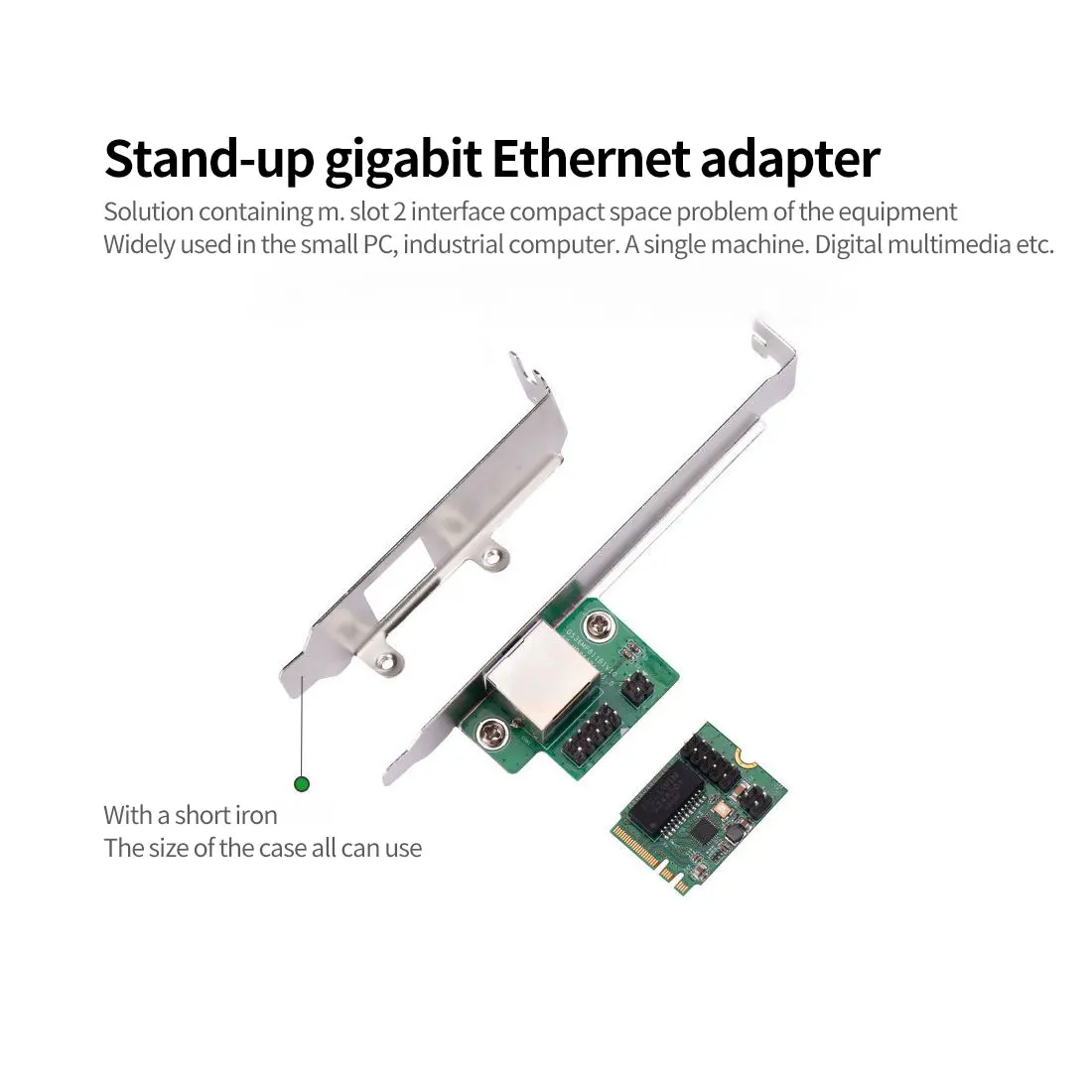 

22x30mm M.2 A Key and E Key to 1 Port 10/100/1000Mbps Gigabit Ethernet NIC Network Card