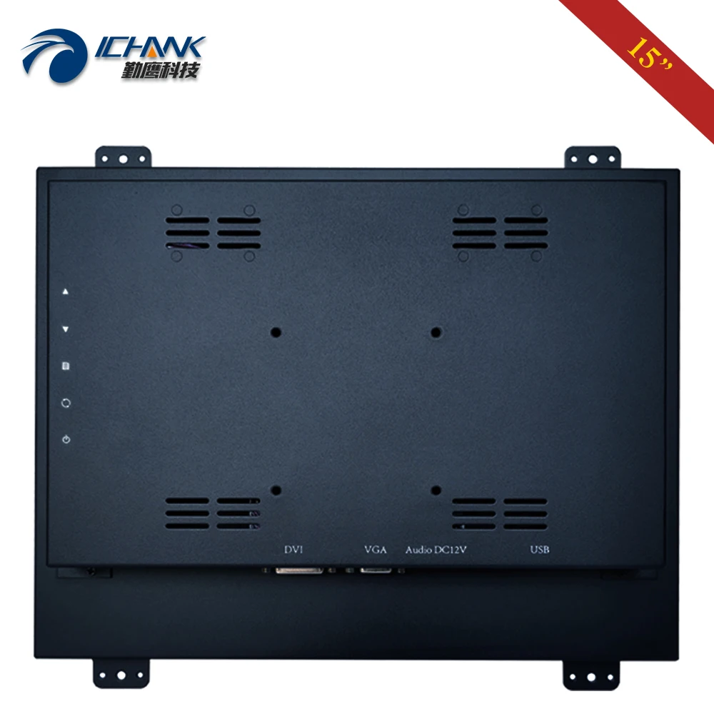 Imagem -03 - Caixa do Metal Encaixou o Quadro Aberto a Instalação Rápida Equipamento Industrial Painel Lcd Monitor hd Dvi Vga Zk150tn-dv 15 1024x768 a