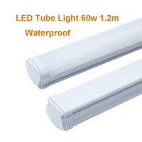 Led Tube Light Waterproof Bar Light Cabinet Hard Strip 60w 120cm 110v 220v  Led Flat Batten Light Tri-proof  3 Linear led Light