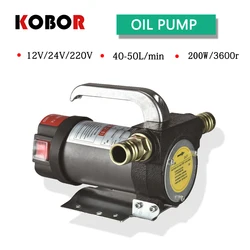 Oil Pump Dc 12v/24v 200w 50l/min Electric Automatic Transmission High Speed Diesel Fuel Transfer Oil Suction