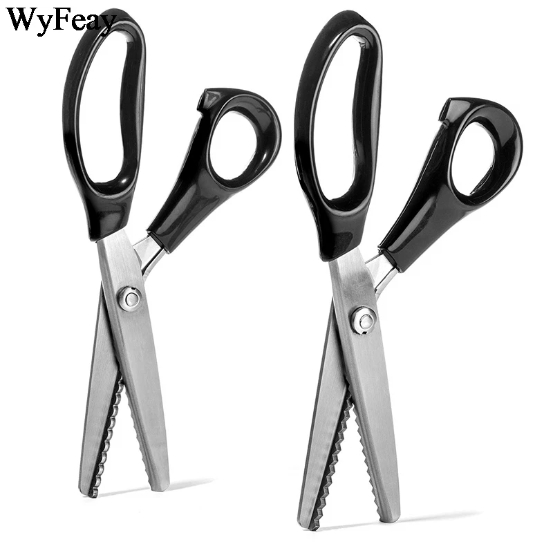 Stainless Steel Pinking Shears Comfort Grip Handled Professional Crafts Dressmaking Zig Zag Cut Scissors Sewing Scissors Fabric