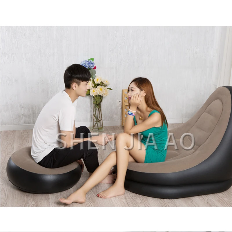 1PC Inflatable Lazy Sofa Bed Lunch Break Sofa Portable Inflatable Sofa Set Inflatable Back Travel Leisure Comfortable Sofa Bed
