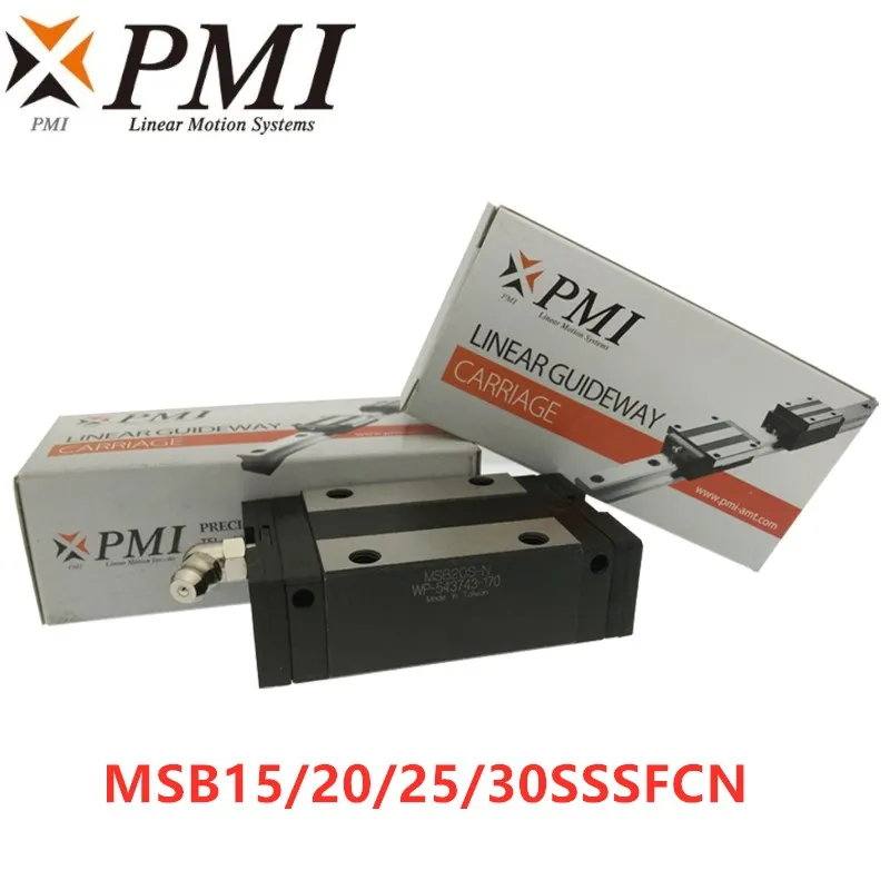 2pcs PMI linear guide slider block carriage MSB15SSSFCN MSB20SSSFCN MSB25SSSFCN MSB30SSSFCN for CNC router MSB15/20/25/30S -N