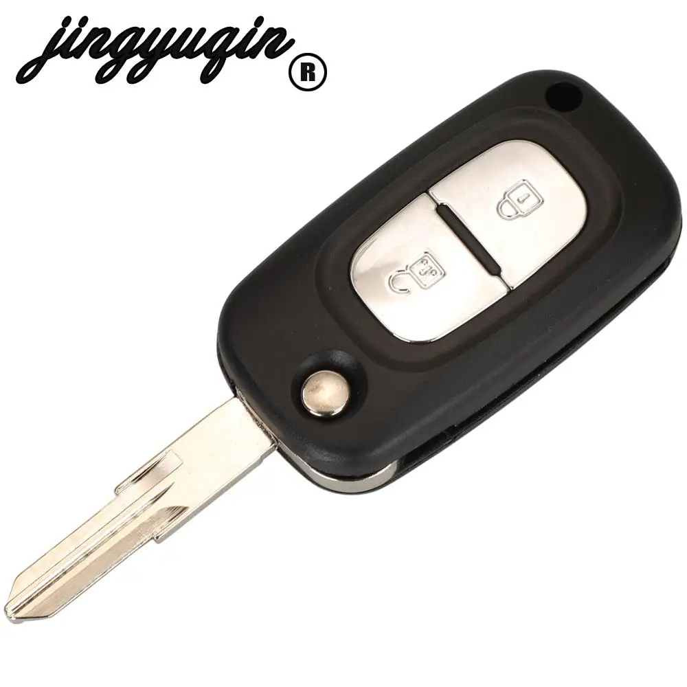 jingyuqin Modified 433MHz Flip Remote Key PCF7946/7947 For Renault Vivaro Traffic Master Kangoo Clio Dacia FOB VA2 NE72 VAC102