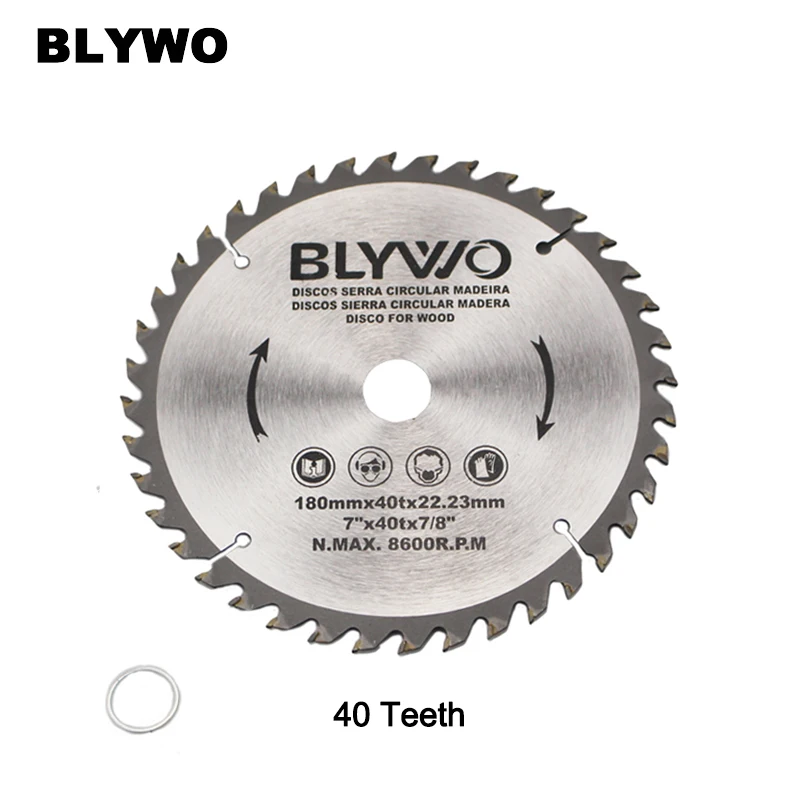 7 inch 40 Teeth TCT Circular Saw Blade For General Purpose Hard & Soft Wood 22.23mm inner hole