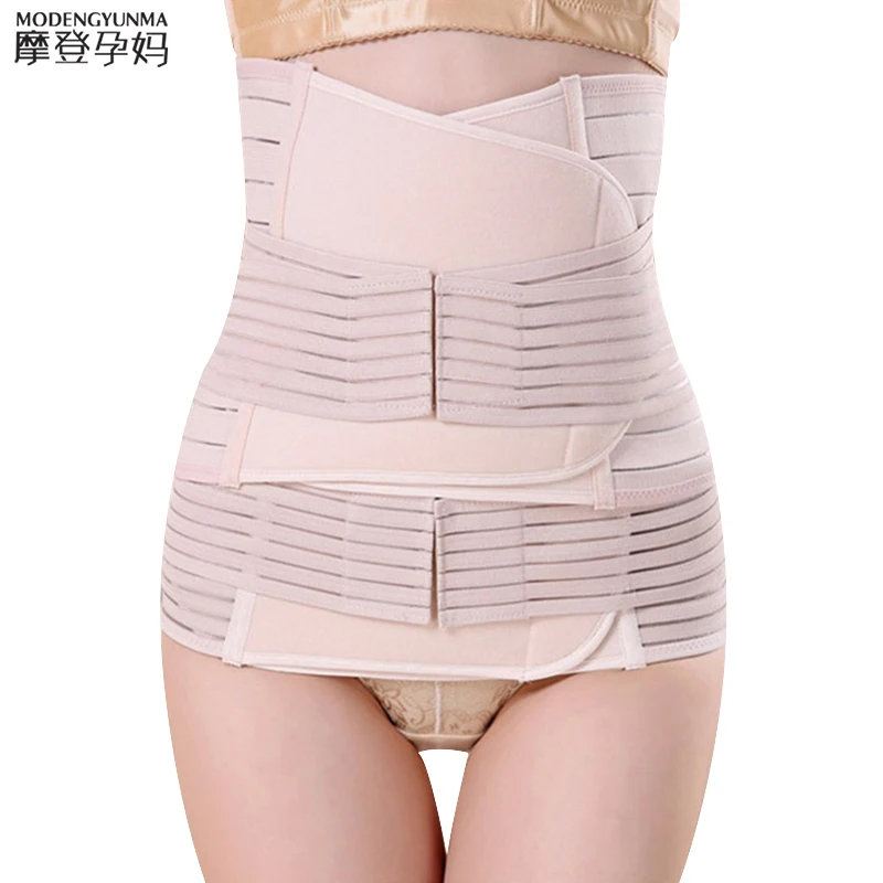 Women Maternity Postnatal Belt 2022 Women Slim Shapers New After waist corset Pregnant Pregnancy Bandage Belly Band 3pieces Set