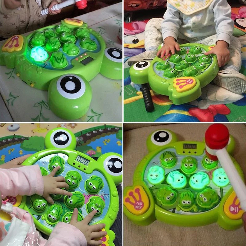 Interactieve Whack A Frogs Game Vroege Ontwikkeling Speelgoed Leuk Cadeau Voor Leeftijd 2,3, 4, 5, 6 Jaar Oud Kinderen, Jongens, Meisjes, Baby Speelgoed