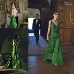 Hunter Green Dress on keira knightley from the movie atonement designed customsized jacqueline durran celebrity dress Evening