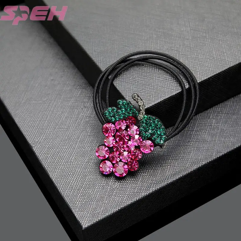 Korean plate, green hair, creative green leaf grape, headline, diamond drill hair ornament tiktok, custom wholesale, foreign