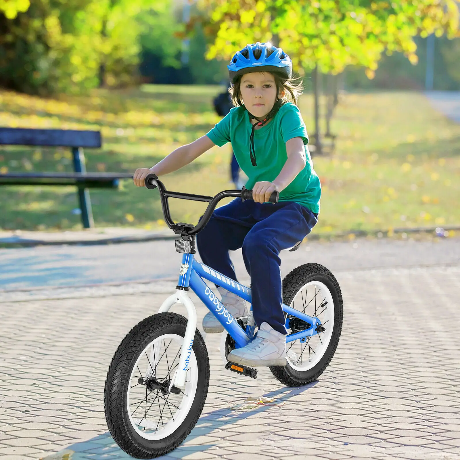 Babyjoy 16 "Kinderen Fiets W/Training Wielen Voor 5-8 Jaar Jongens Meisjes TY328026BL