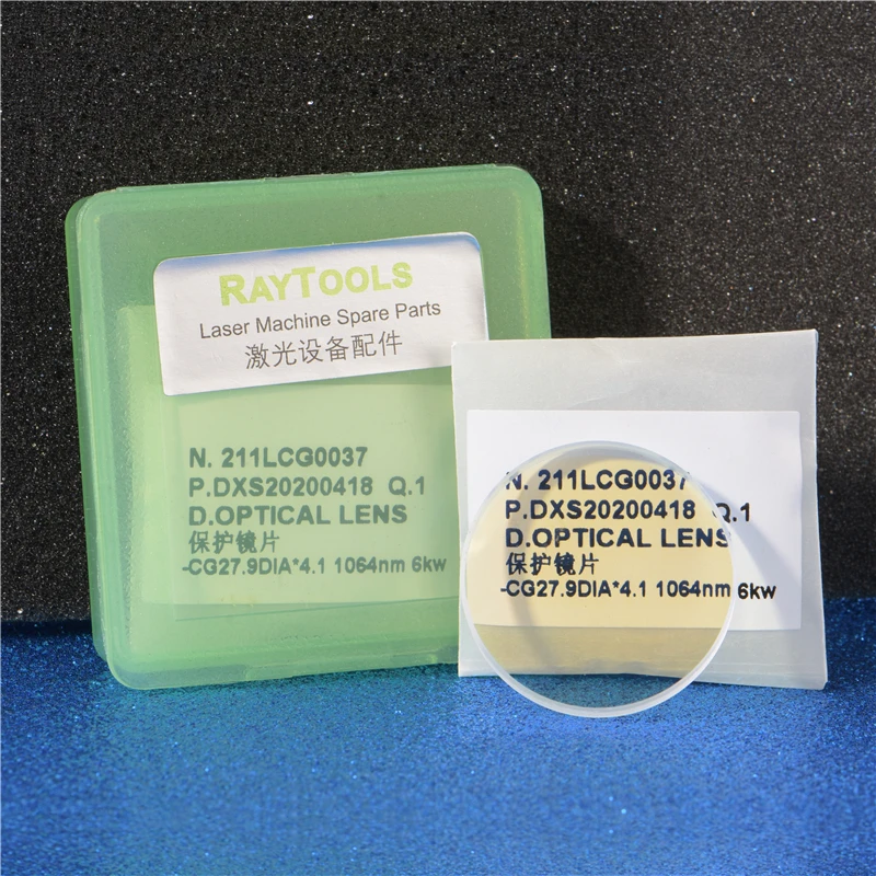 Proteção original dos detritos de quartzo das janelas do laser da fibra de raytools escudo 38.1*1.5 37*7 27.9*4.1 24.9*1. 5 para a máquina de corte