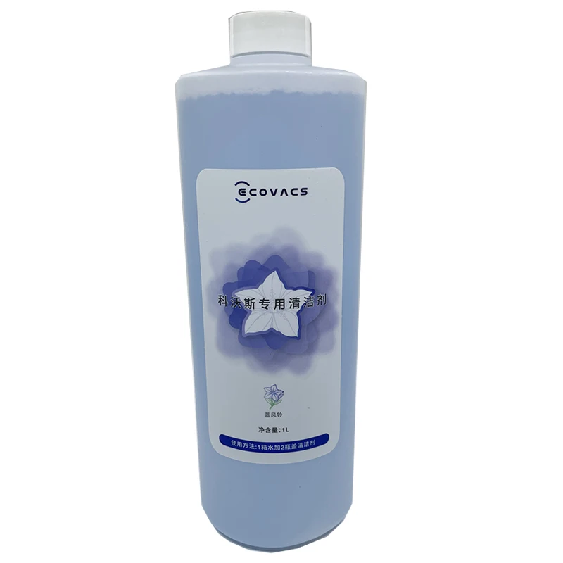 1L Original cleaning fluid for ECOVACS DEEBOT X1 OMNI /X2 OMNI/T20 Omni/T10 Blue Campanula Fragrance 1:200