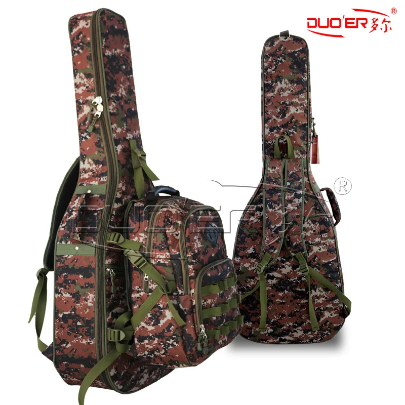 2022 Guitar Bag With Backpack Camouflage 42 Inch Guitar Bags Waterproof Cotton Soft Guitar Bass Bags Factory Customize Bags