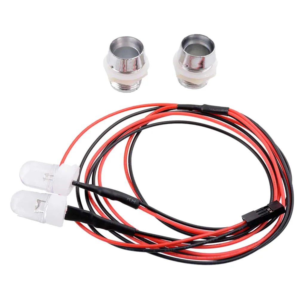 Controle remoto, kit de luzes 3-9v, farol dianteiro, para modelos de carro 1/5, 1/8, 1/10, 1/12, caminhão, led-2, 10mm